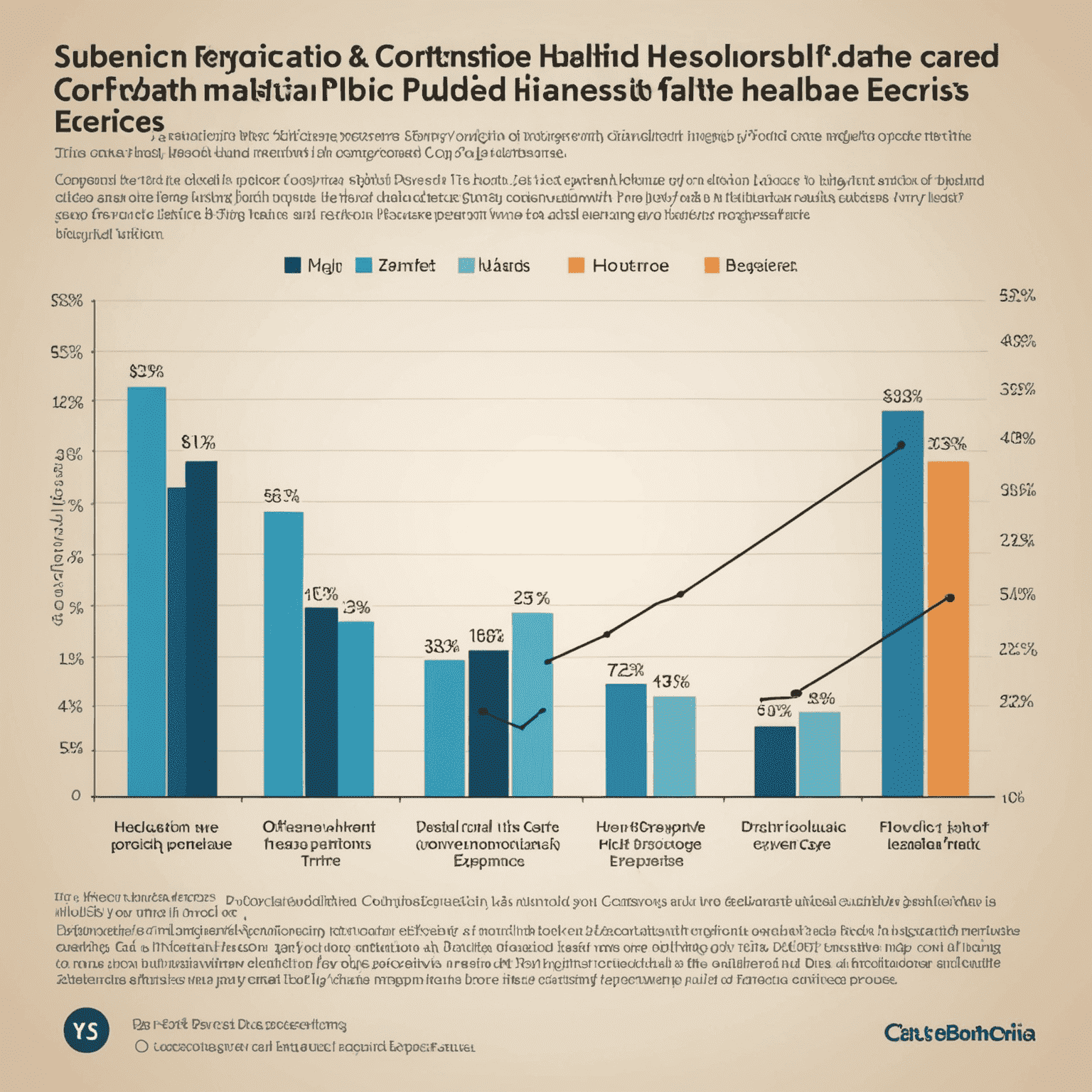 A graph showing the correlation between increased public health spending and reduced healthcare costs over time. The image depicts a downward trend in overall healthcare expenses as preventive measures increase.