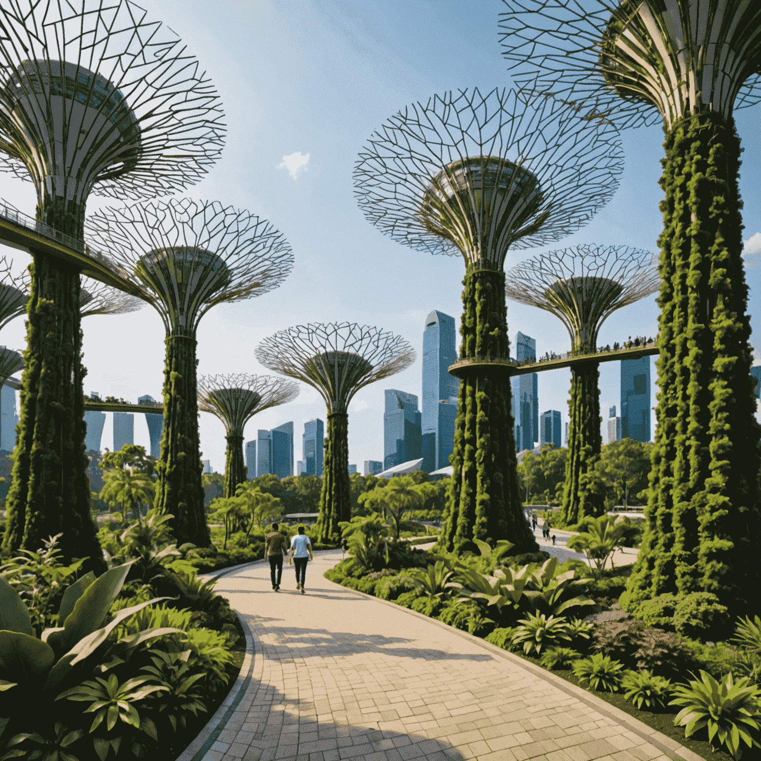 Singapore's Gardens by the Bay, showcasing the city's investment in green spaces and sustainable urban development