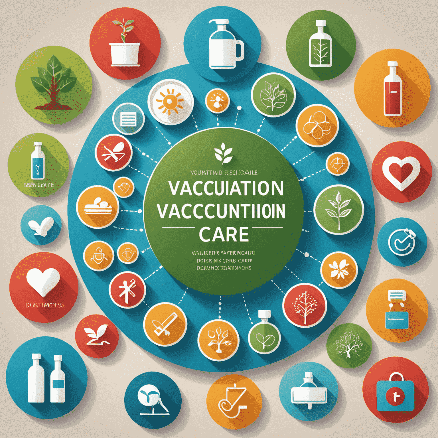 Image depicting various public health initiatives such as vaccination programs, health education, and preventive care services, symbolizing investment in societal well-being